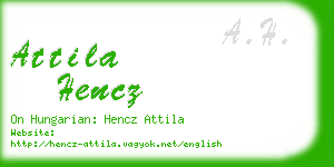 attila hencz business card